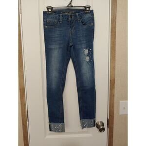 Girls Embellished Vigoss Austin Skinny Jeans sz 12